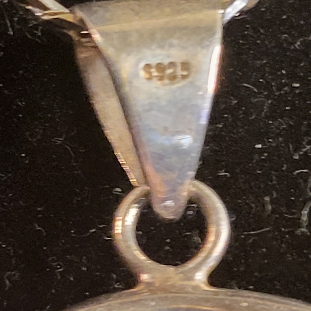 Amazing Sterling Silver Amber Hand Made Pendant Ivy Leaf / Heart Theme - Picture 7 of 14